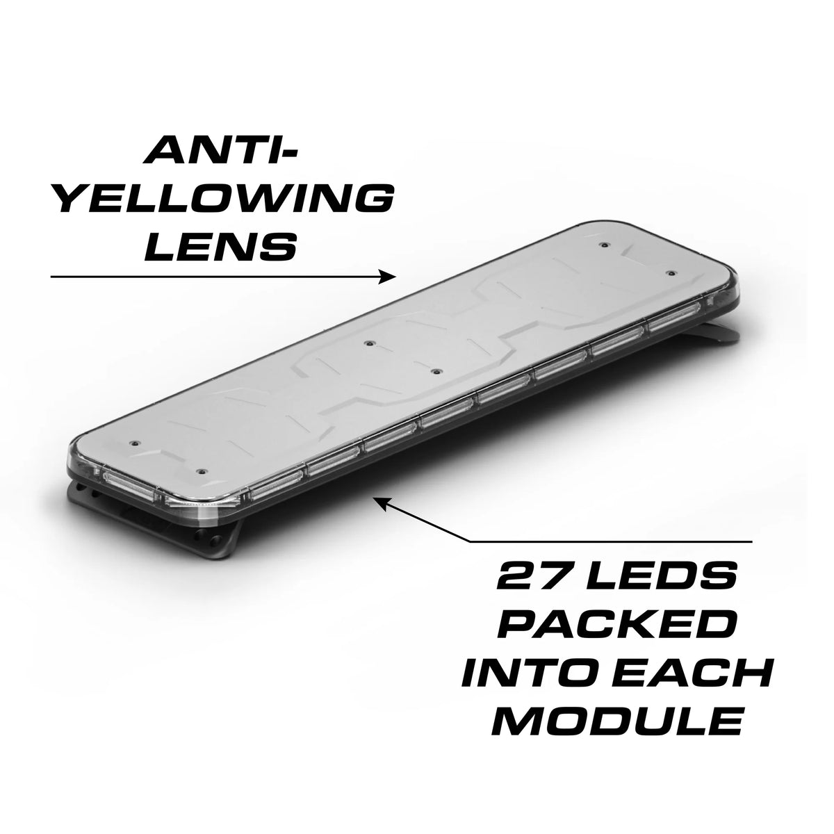 Feniex Quantum 44" lightbar anti-yellowing lens, 27 LEDs per module