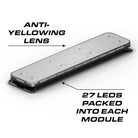 Feniex Quantum 49 lightbar anti-yellowing lens, 27 LEDs per module
