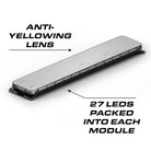 Feniex Quantum 60" lightbar anti-yellowing lens, 27 LEDs per module