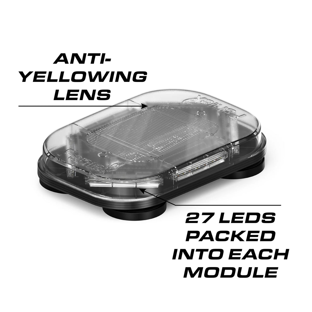 Feniex Quantum Mini 12" anti-yellowing lens, 27 LEDs per module