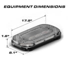Feniex Quantum Mini 18" dimensions: 17.9 x 8.1 x 1.6 inches