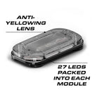 Feniex Quantum Mini 18" anti-yellowing lens, 27 LEDs per module