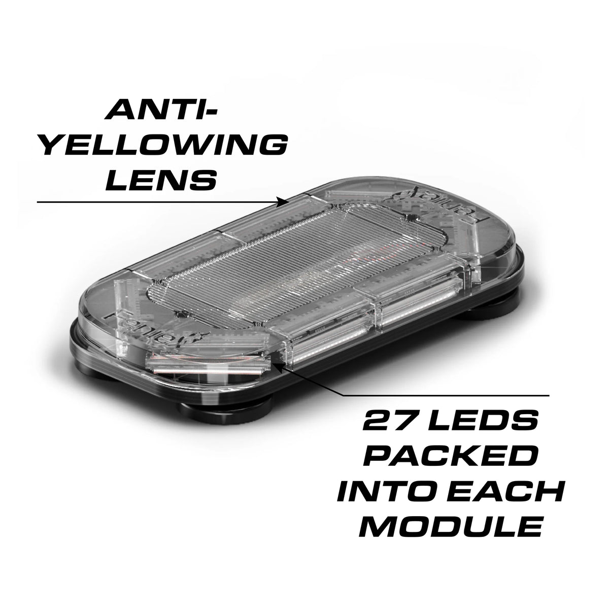 Feniex Quantum Mini 18" anti-yellowing lens, 27 LEDs per module