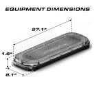 Feniex Quantum Mini 27" dimensions: 27.1 x 8.1 x 1.6 inches