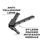 Feniex Quantum Split Arrow anti-yellowing lens, 27 LEDs per module