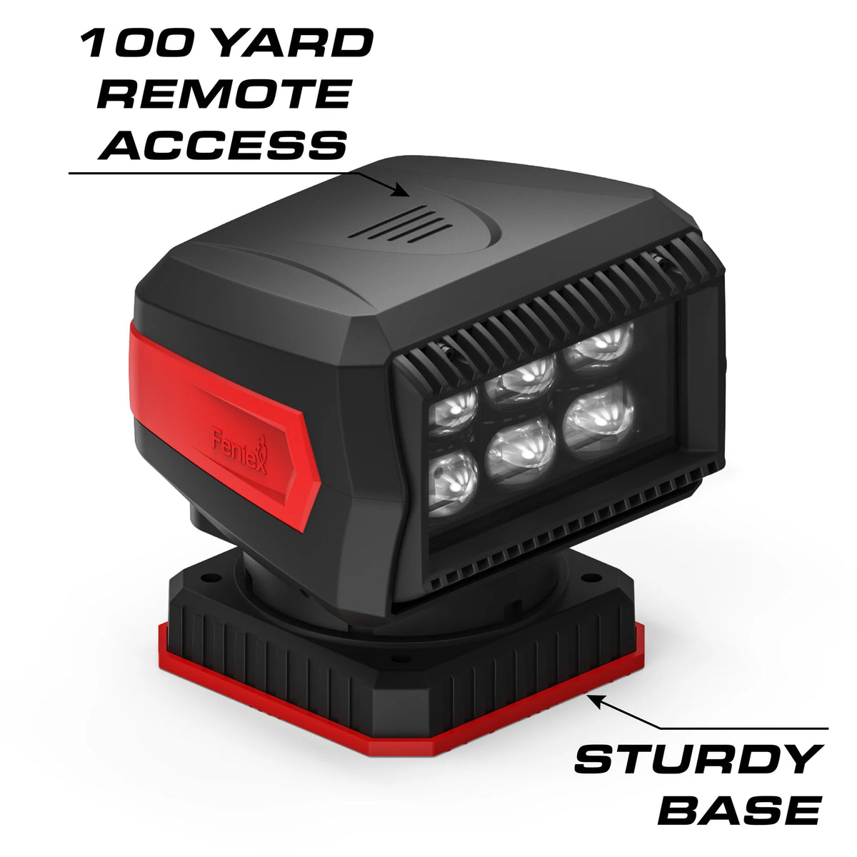 Feniex Remote Spot Light 100-yard remote access, sturdy base