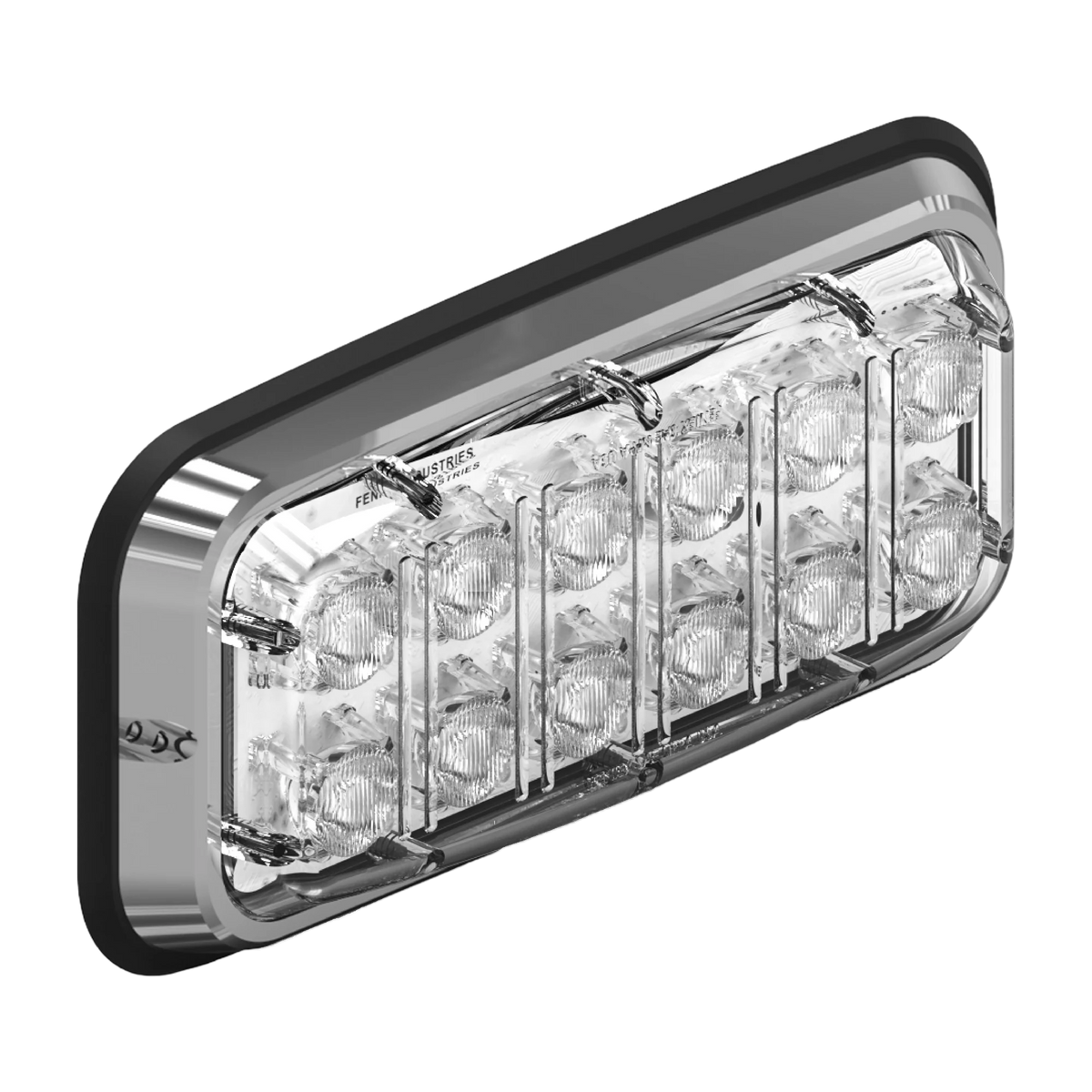 Feniex Spot Lux 7x3 (S-3700) perimeter light with clear lens and chrome bezel