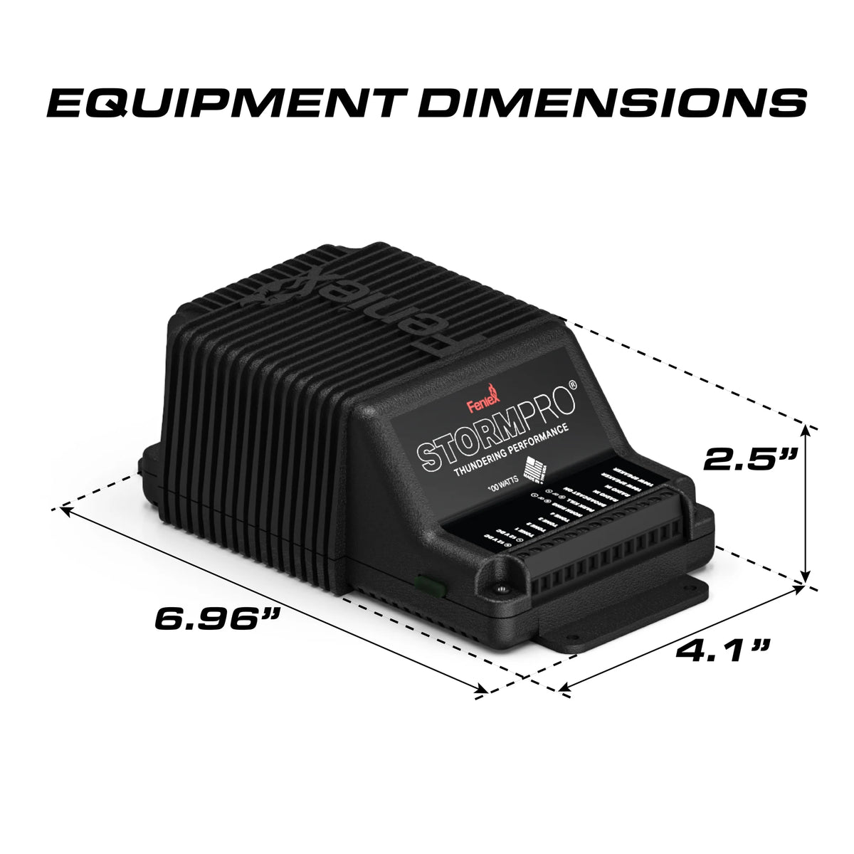 Feniex Storm Pro 100W Siren equipment dimensions