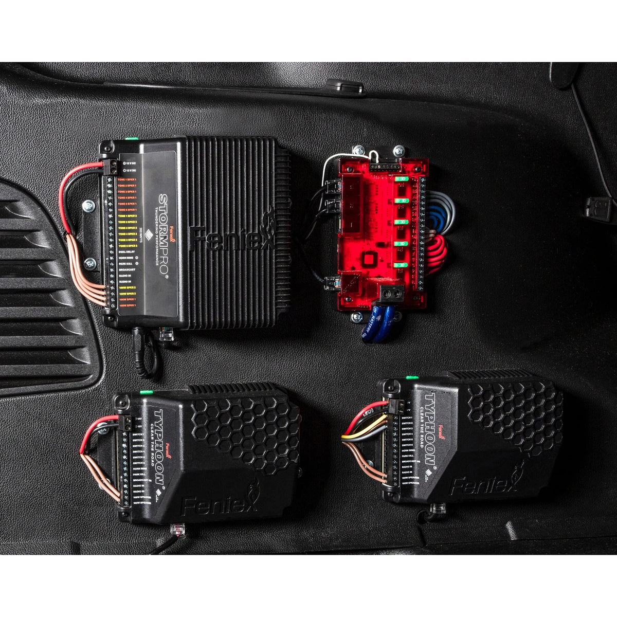 Feniex Storm Pro 200W Siren installed in vehicle