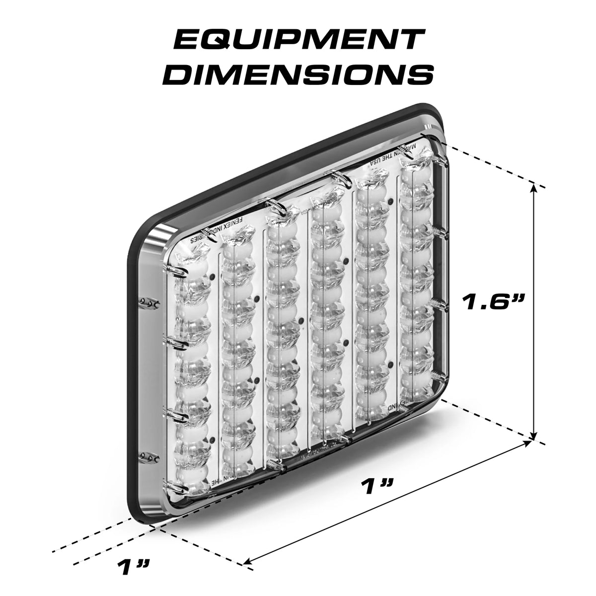 Feniex Tail-Turn Lux 9X7 equipment dimensions