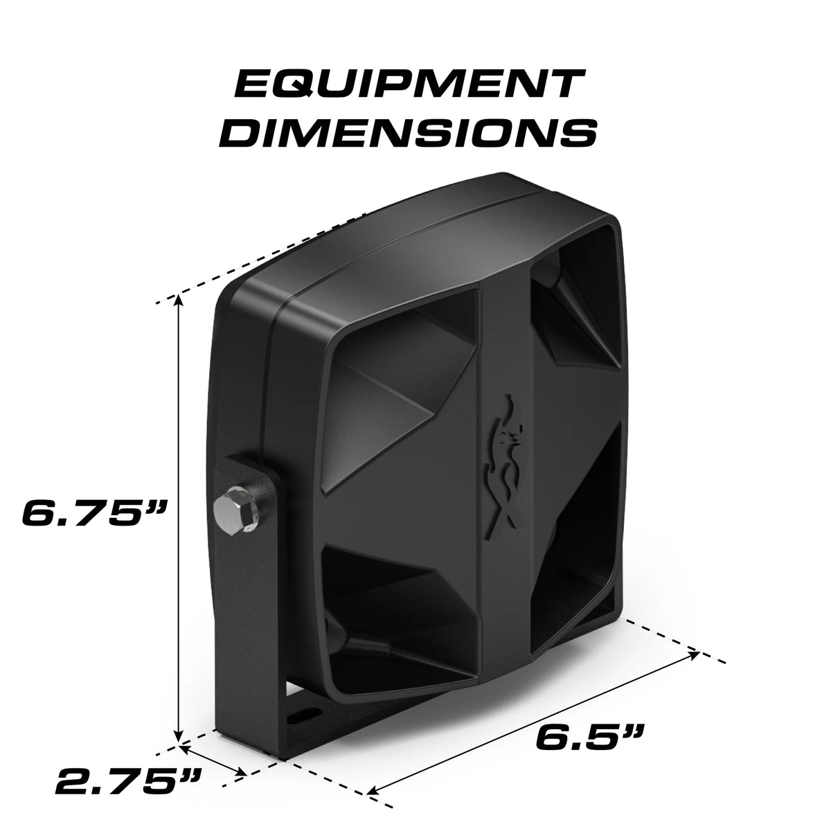 Feniex Vanguard 100W Speaker equipment dimensions