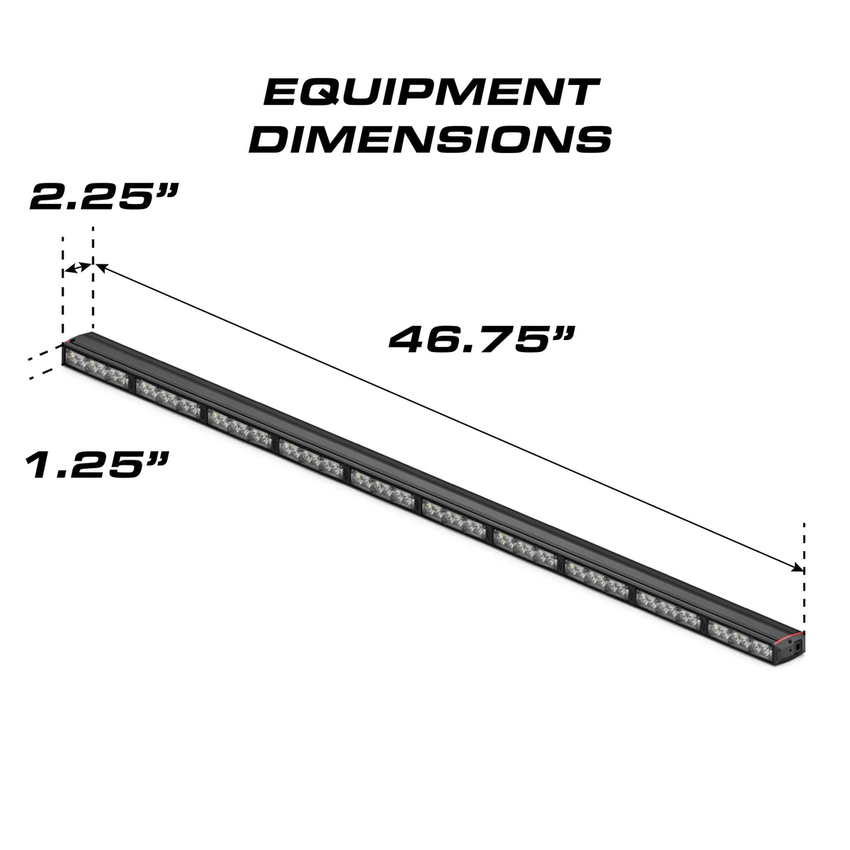 Feniex Fusion 50 Work Light equipment dimensions