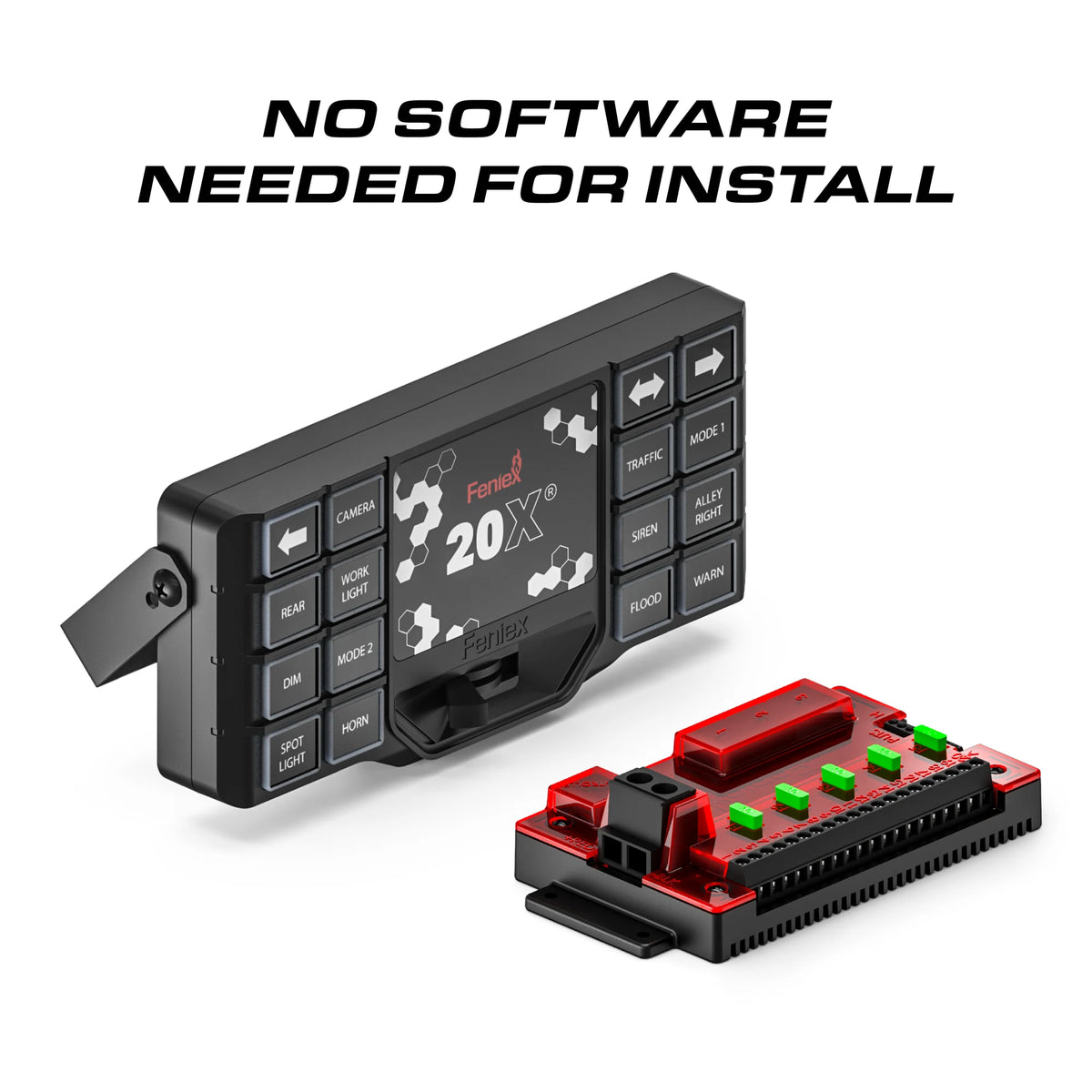 Feniex 20X Controller with relay, no software needed for install